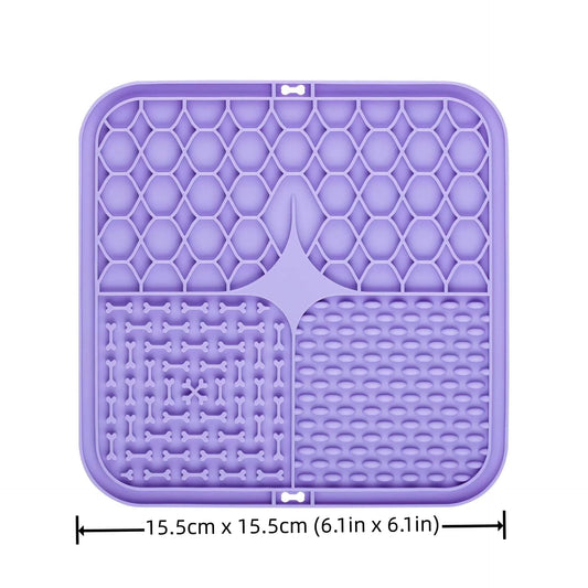 Pet Dog Cat Licking Pad Licking Pad Anti Choking Slow Food Utensils Slow Food Bowl Licking Plate Pet Cat Yogurt Meal Mat