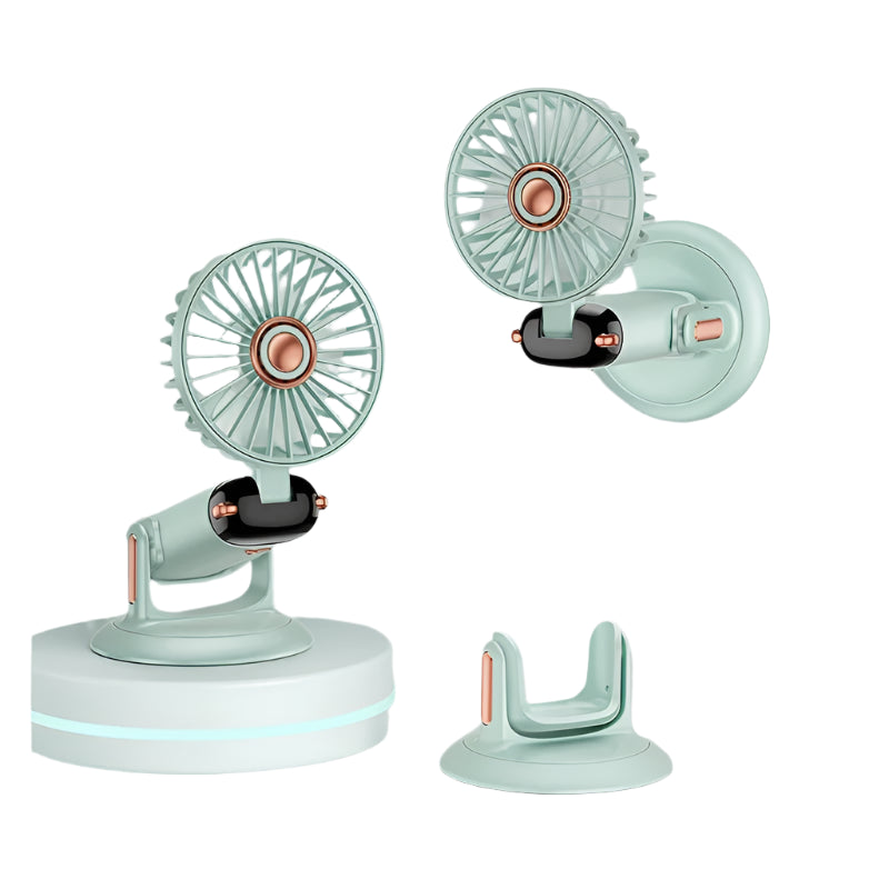 Essential Foldable Neck Fan – 5-Speed, USB, 3000mAh + Display