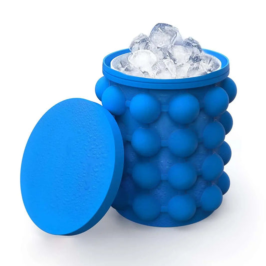 Quick Ice Cube Maker – Space-Saving Silicone Ice Bucket for Kitchen & Bar