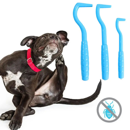 Plastic Pet Lice Remover Hook Soft Dog Cat Flea Remover Hook Tick Extractor Tweezer Portable Universial Pet Cleaning Supplies