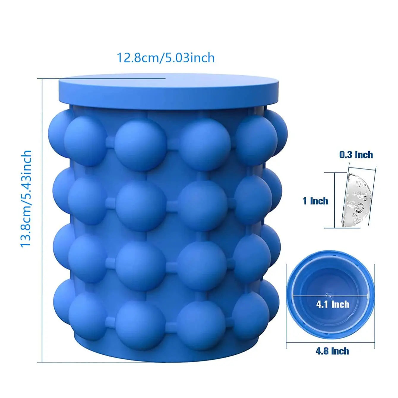 Quick Ice Cube Maker – Space-Saving Silicone Ice Bucket for Kitchen & Bar