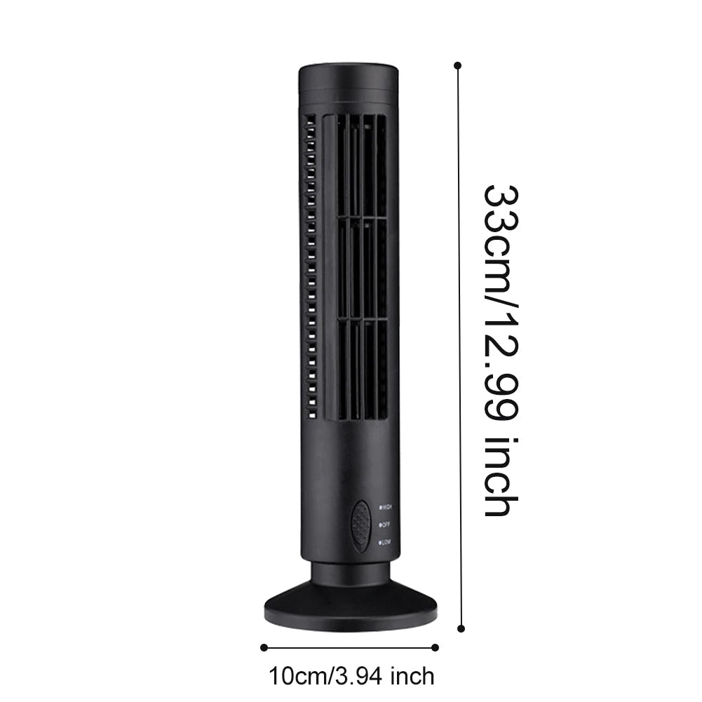 Streamline Portable Tower Fan – Wall Mountable, USB Powered
